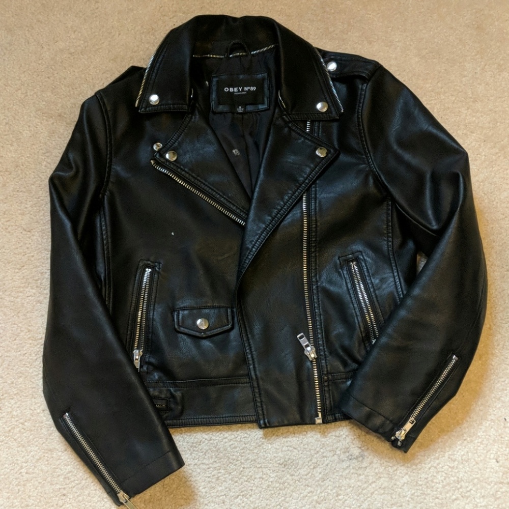 Vegan pleather Moto jacket